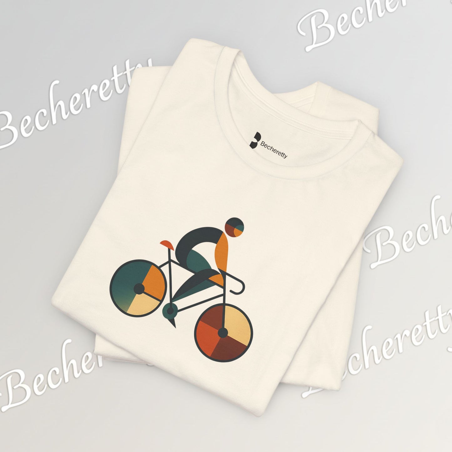 Modern Minimalist Bike Graphic Tee - Becheretty - Artistic Everyday wear, Unique gift