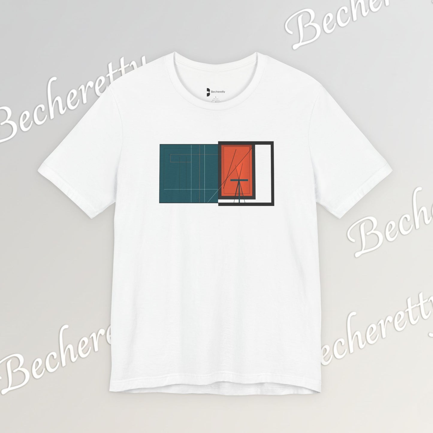 Minimalist Window Sunset T‑Shirt — Modern Geometric Home Vibe Tee - Art Graphic Becheretty