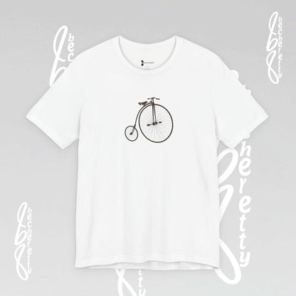 Retro Bicycle Graphic Tee Becheretty - Unisex Cotton T-Shirt, Perfect for Cycling Enthusiasts, Casual wear