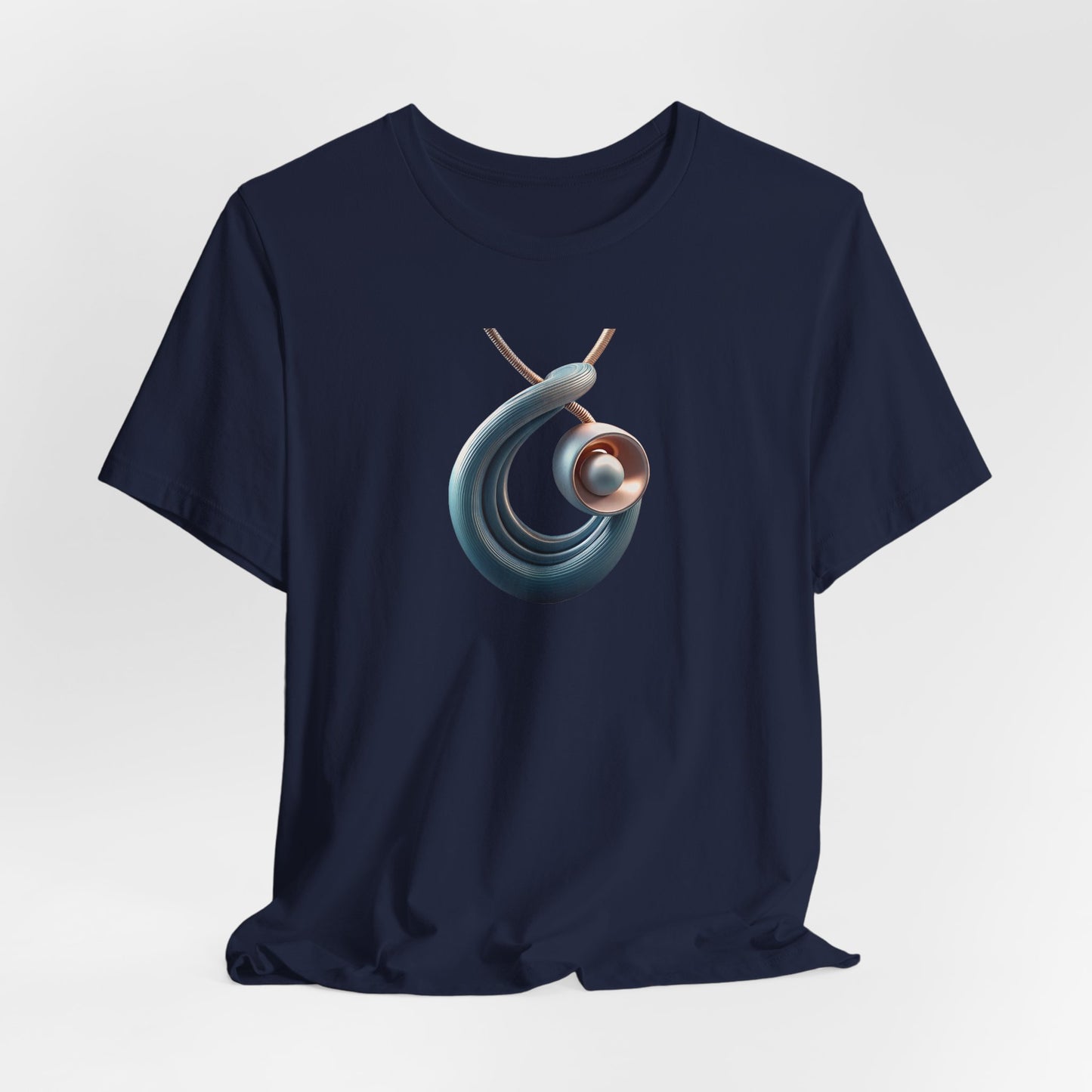 Abstract Nautical Wave Tee - Minimalist Anchor & Shell Graphic Becheretty - Perfect Gift for Art Lovers