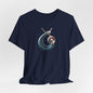 Abstract Nautical Wave Tee - Minimalist Anchor & Shell Graphic Becheretty - Perfect Gift for Art Lovers