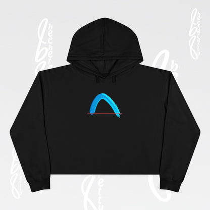 Crop Hoodie - Abstract Brush Stroke Arch - Art Graphic Becheretty - Stylish and Modern - Casual Wear