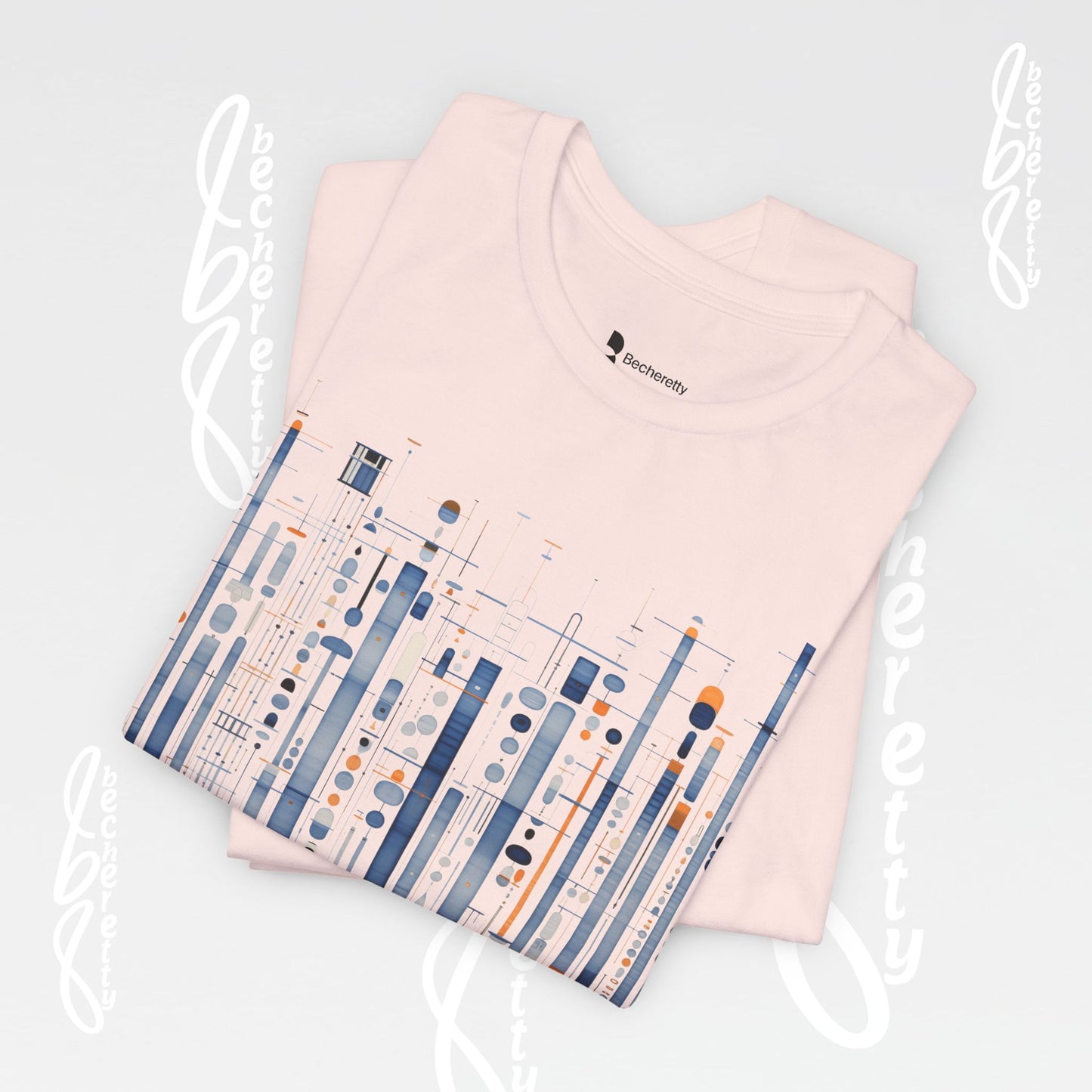 Urban Frequencies T-Shirt - Modern Geometric Graphic Becheretty - Wear the city. Feel the rhythm.