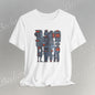 Abstract figurative illustration T-Shirt Becheretty - Geometric, totem-inspired composition - Wearable Art