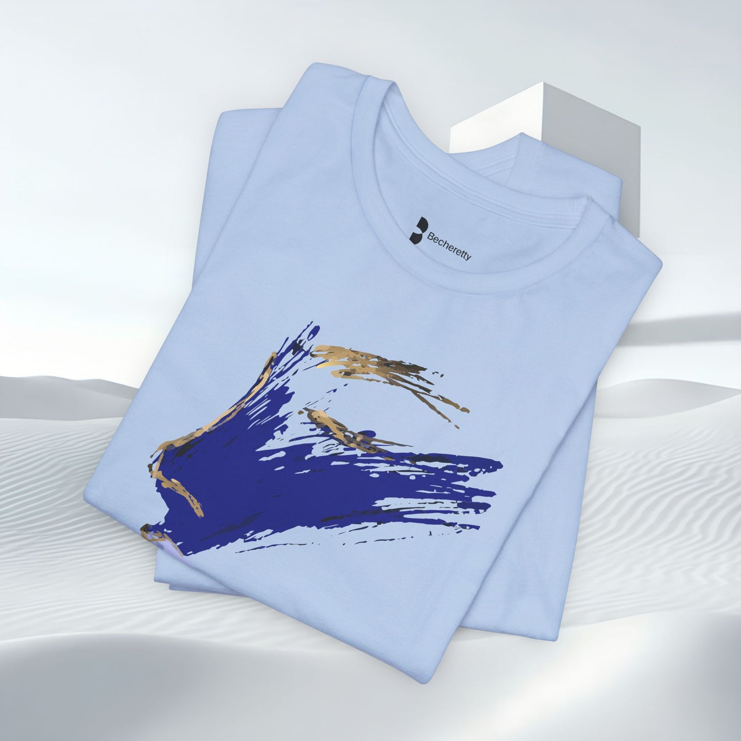 Midnight Motion Abstract Brushstroke T-Shirt — Original Art Minimalist Becheretty