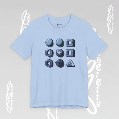 Graphic "Abstract Geometrics" T-Shirt Becheretty - Short Sleeve - Art Minimalist - Casual Wear