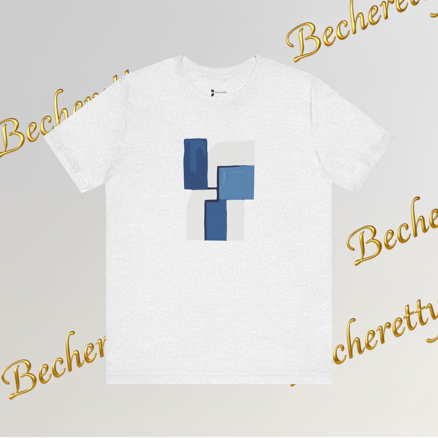 Abstract Wave Short Sleeve Tee - Art Minimalist Becheretty - Perfect for Art Lovers -Casual Wear