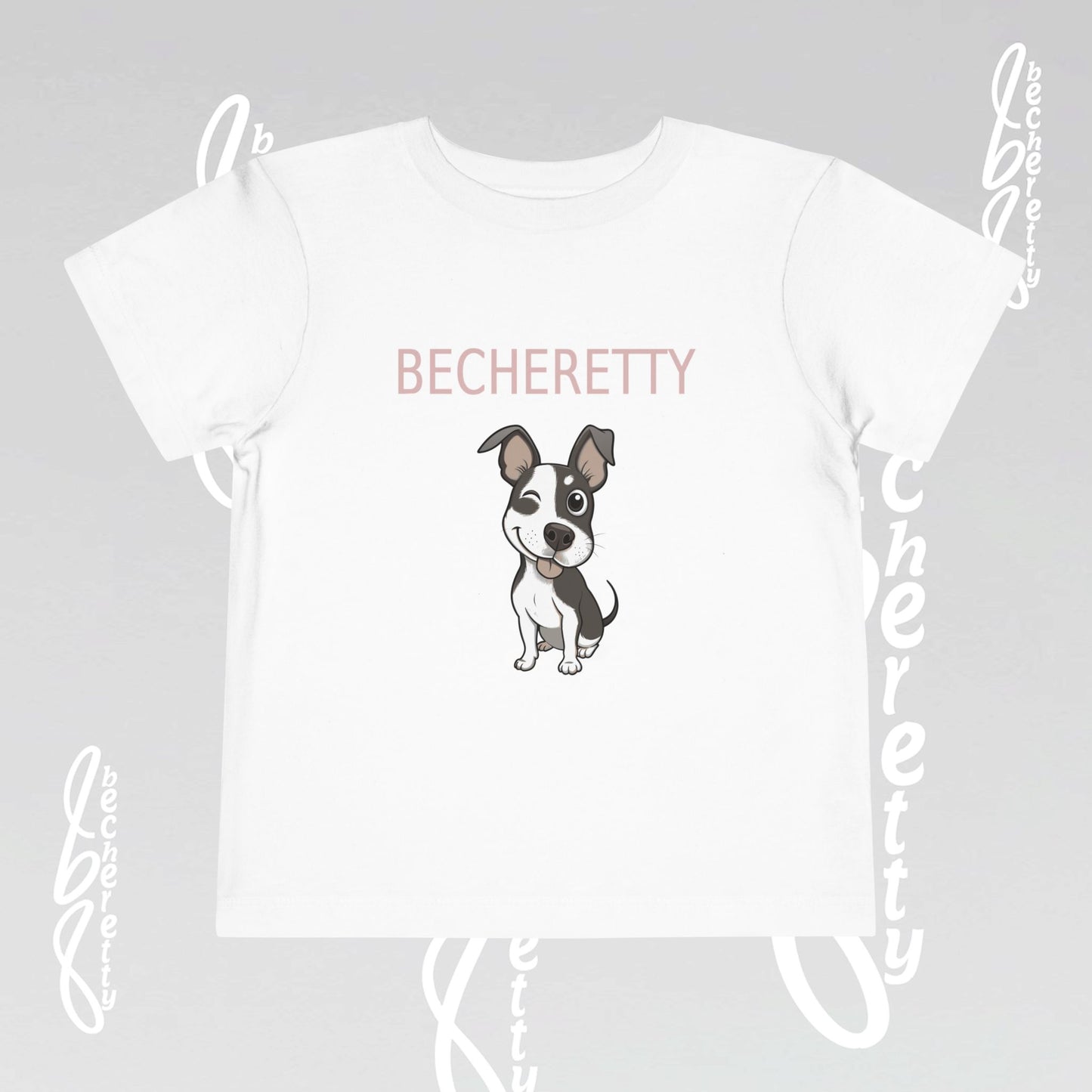 Toddler T-Shirt - Cheerful Winking Frenchie Doggy - Great choice for birthdays, playdates, and everyday wear.