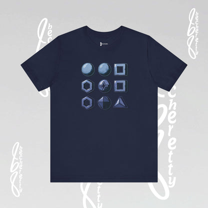 Graphic "Abstract Geometrics" T-Shirt Becheretty - Short Sleeve - Art Minimalist - Casual Wear