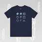 Graphic "Abstract Geometrics" T-Shirt Becheretty - Short Sleeve - Art Minimalist - Casual Wear