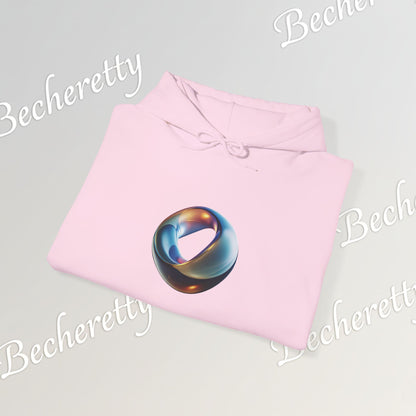 Futuristic Ring - Graphic Hoodie Becheretty - Minimal Artistic Jewel - Luminous Statement - Style is yours!