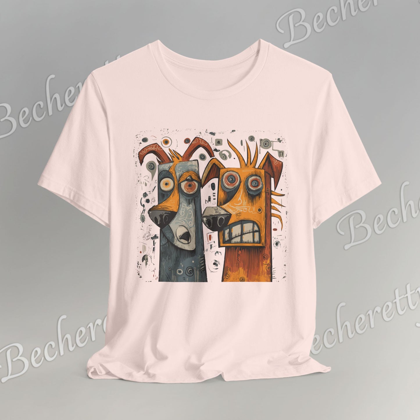 Twin Instincts T-shirt Becheretty - Perfect for art-driven fashion, and anyone who wears instinct as identity.