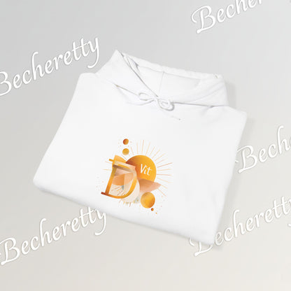 "Vit D" Graphic Hoodie - Art Minimalist Becheretty - Embrace the sunshine wherever you go, casual wear