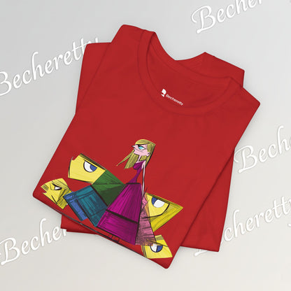 Becheretty "Avant-Garde Muse" Abstract Graphic Tee - Perfect for art lovers and trendsetters