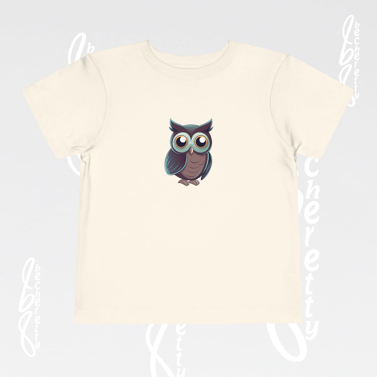 Owl Toddler Tee - Cute & Comfortable Short Sleeve Shirt for Kids - Art Graphic Becheretty