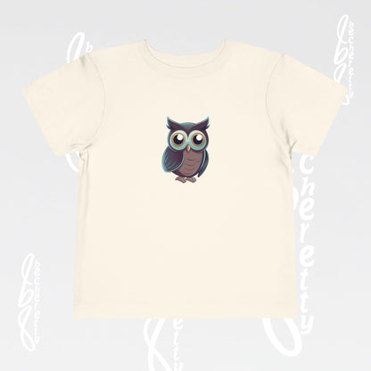 Owl Toddler Tee - Cute & Comfortable Short Sleeve Shirt for Kids - Art Graphic Becheretty