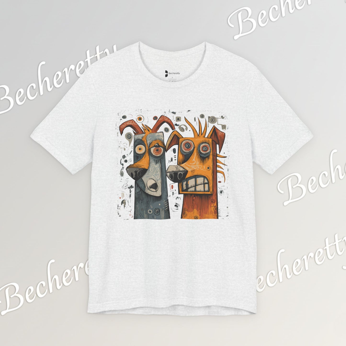 Twin Instincts T-shirt Becheretty - Perfect for art-driven fashion, and anyone who wears instinct as identity.
