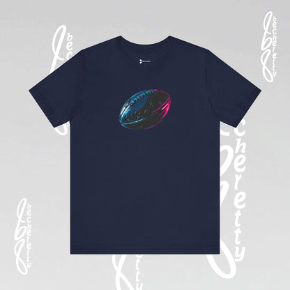 American Football T-Shirt - Art Graphic Becheretty. Game day, casual wear, unique design.