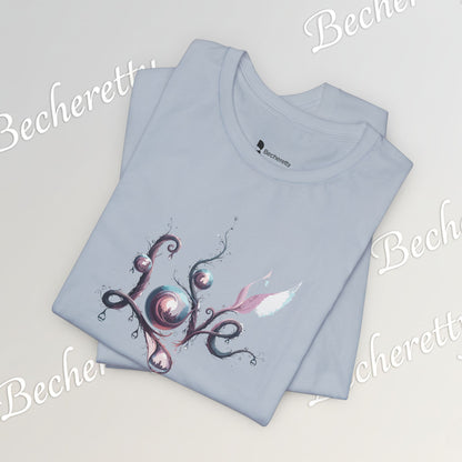Love Script Tee - Romantic Floral Typography T-Shirt - Art Graphic Becheretty - Ideal gift for your loved one