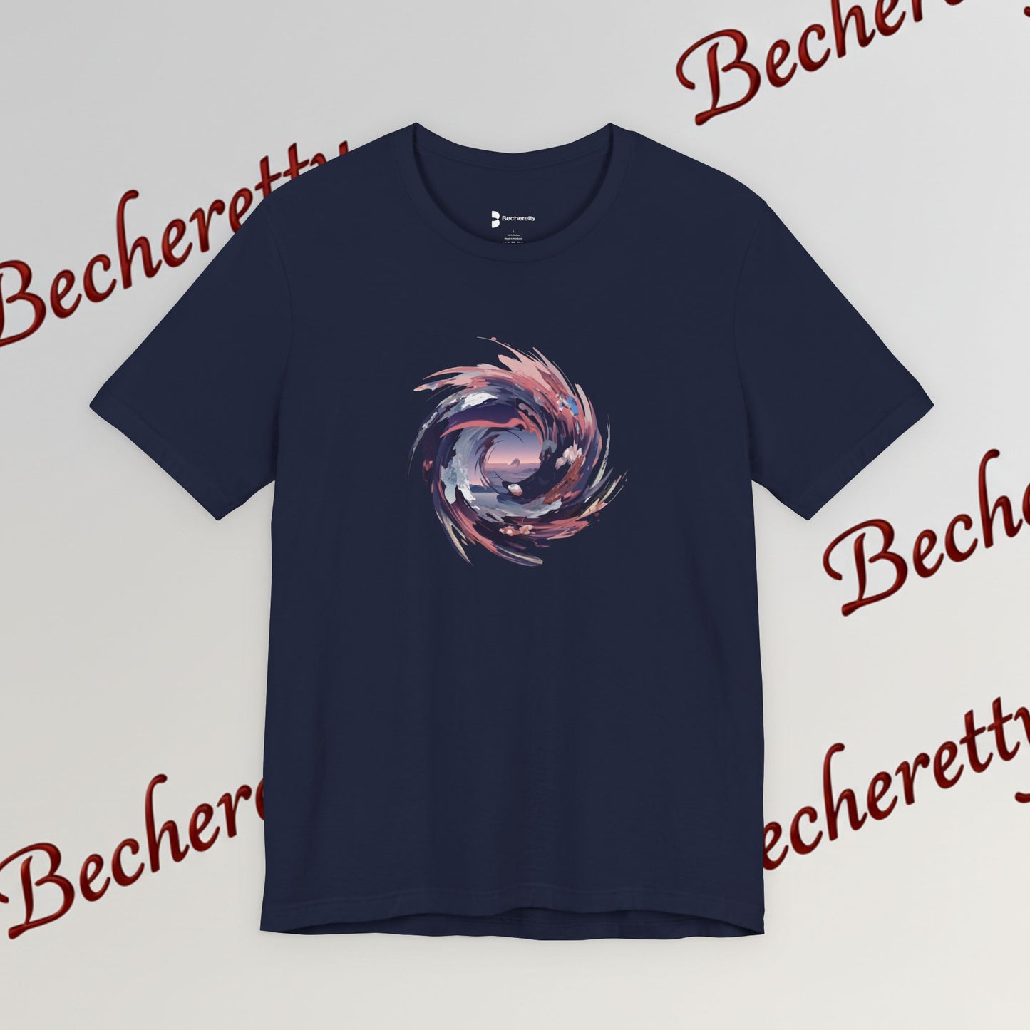 Graphic Art t-Shirt "Spiral Galaxy" - Abstract Cosmic Swirl Tee - Unique Design - Special Gift for Art Lovers