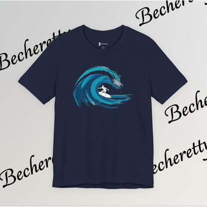 Ocean Wave Surf Tee — The Art of Surf - Graphic Minimalist Becheretty - Surfing is just painting — the ocean is the brush