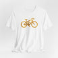 Gold Road Bike T-Shirt — Art Graphic Minimalist Becheretty - Gift Idea for Cyclist & Bike lovers