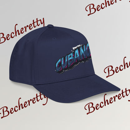 Snapback Baseball Cap "Cubano"  — Graphic Art Becheretty - Stylish companion for laid-back meetups - Gift Cap idea.