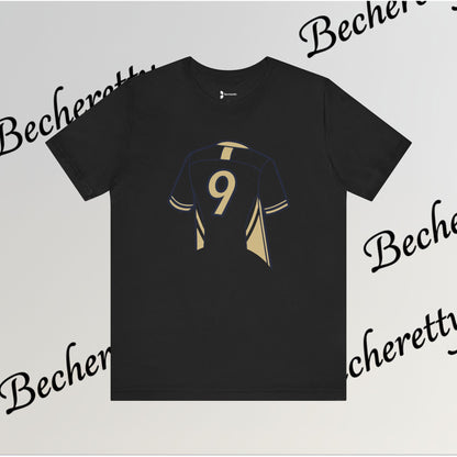 Soccer T-Shirt - Number 9 - Minimalist Graphic Becheretty - Athletic apparel - Everyday Fashion