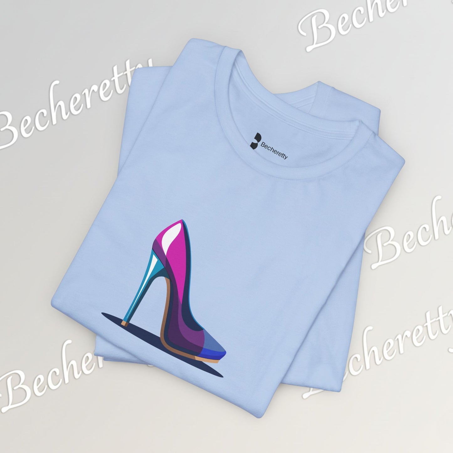 Colorful futuristic Stiletto T‑Shirt - Art Graphic Becheretty - A nod to your unique fashion style