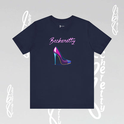 Trendy Graphic T-Shirt Becheretty - Futuristic High Heel Design, Fashion, Casual Wear