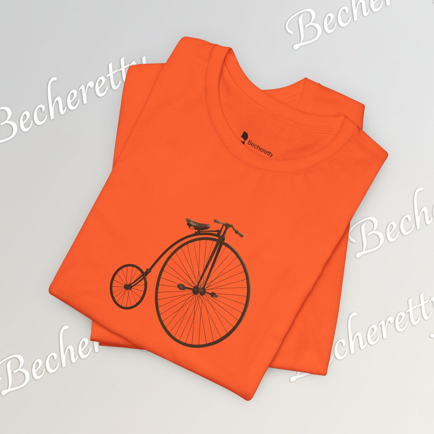 Penny-Farthing Vintage Bicycle Tee - Graphic Minimalist Tee Becheretty - Perfect T-Shirt for Cycling Enthusiasts, Casual wear