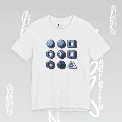Graphic "Abstract Geometrics" T-Shirt Becheretty - Short Sleeve - Art Minimalist - Casual Wear