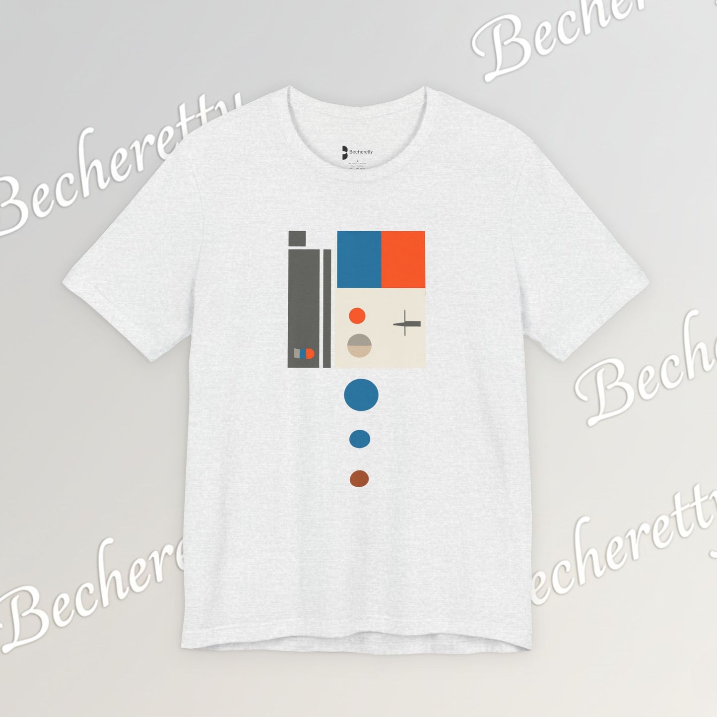 Artistic Graphic T-Shirt Becheretty - Perfect Gift for Art Lovers - Bauhaus-inspired geometric artwork