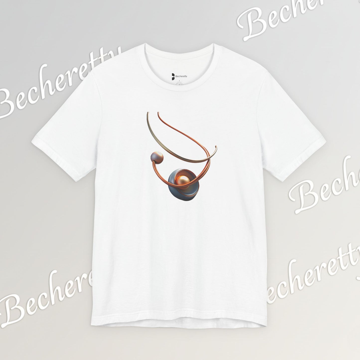 Artistic Graphic T-Shirt Becheretty - Stylish Necklace Design - Casual Wear, Gift for Art Lovers, Summer Fashion, Everyday Comfort