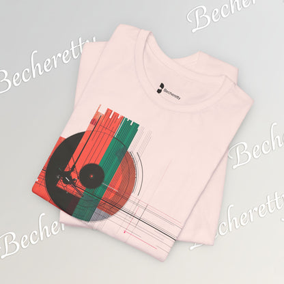 Minimalist Cubist Vinyl Tee - Art Graphic Becheretty - Spin your style in a new direction.