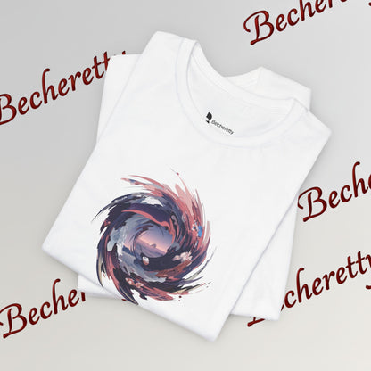 Graphic Art t-Shirt "Spiral Galaxy" - Abstract Cosmic Swirl Tee - Unique Design - Special Gift for Art Lovers