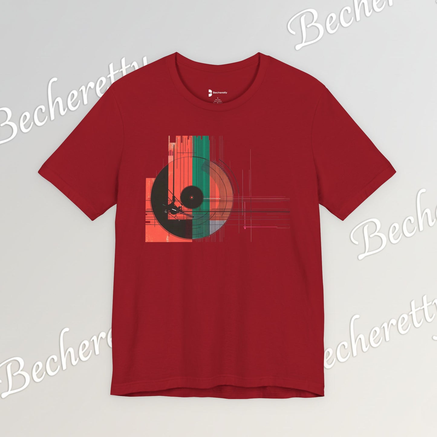 Minimalist Cubist Vinyl Tee - Art Graphic Becheretty - Spin your style in a new direction.