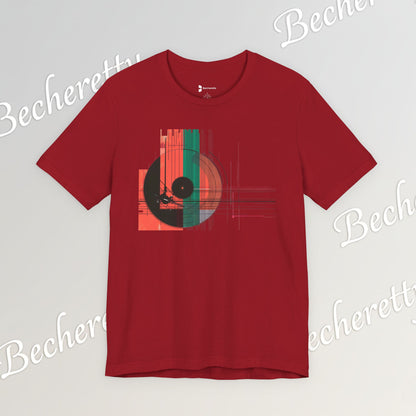 Minimalist Cubist Vinyl Tee - Art Graphic Becheretty - Spin your style in a new direction.