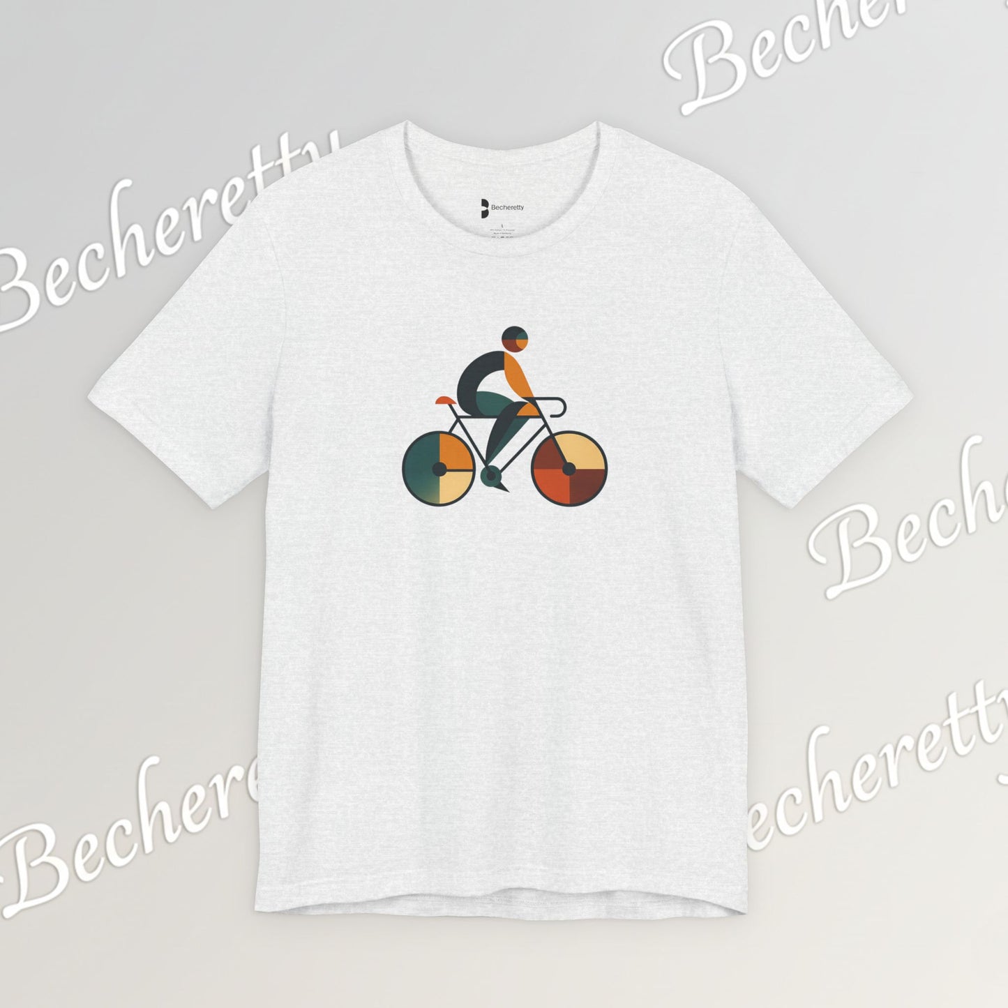 Modern Minimalist Bike Graphic Tee - Becheretty - Artistic Everyday wear, Unique gift