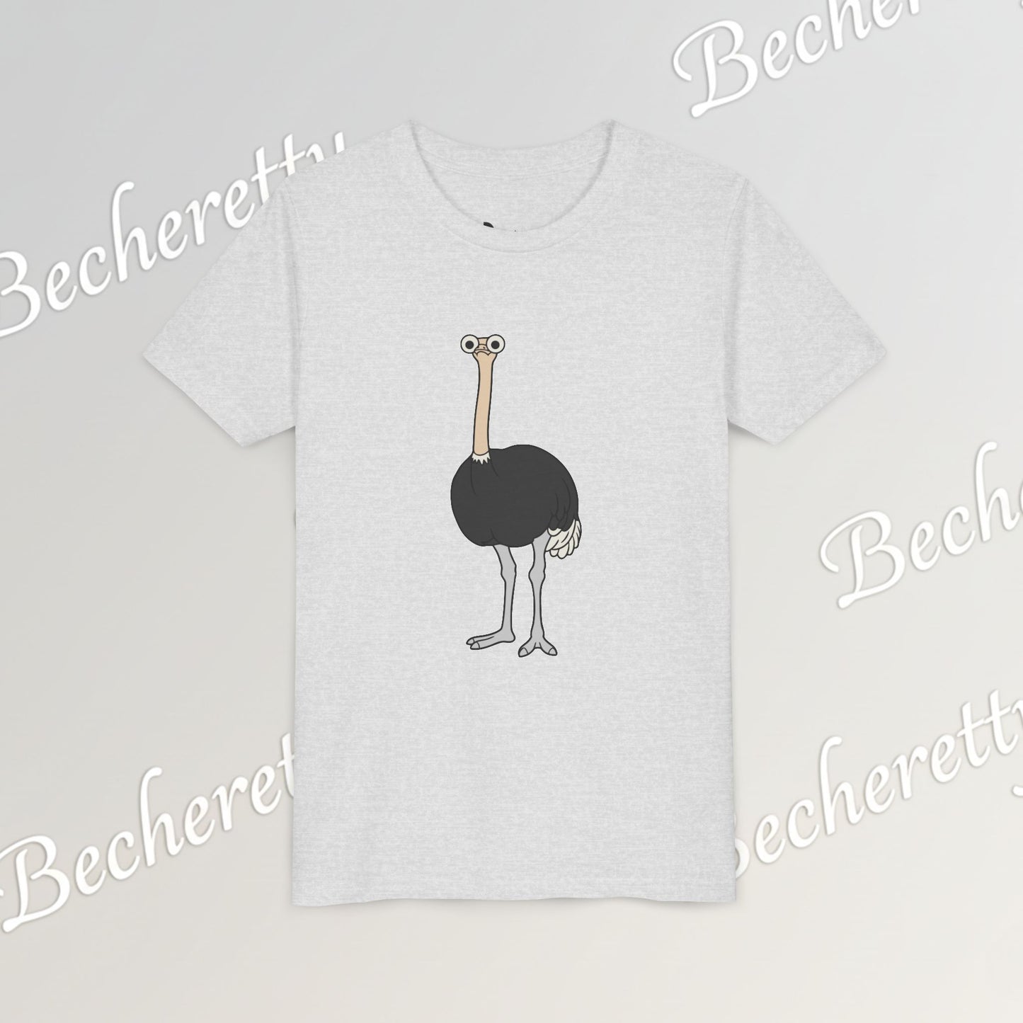 Youth Tee "The Ostrich" Graphic Art Becheretty - Cool Summer Top, Gift for Children