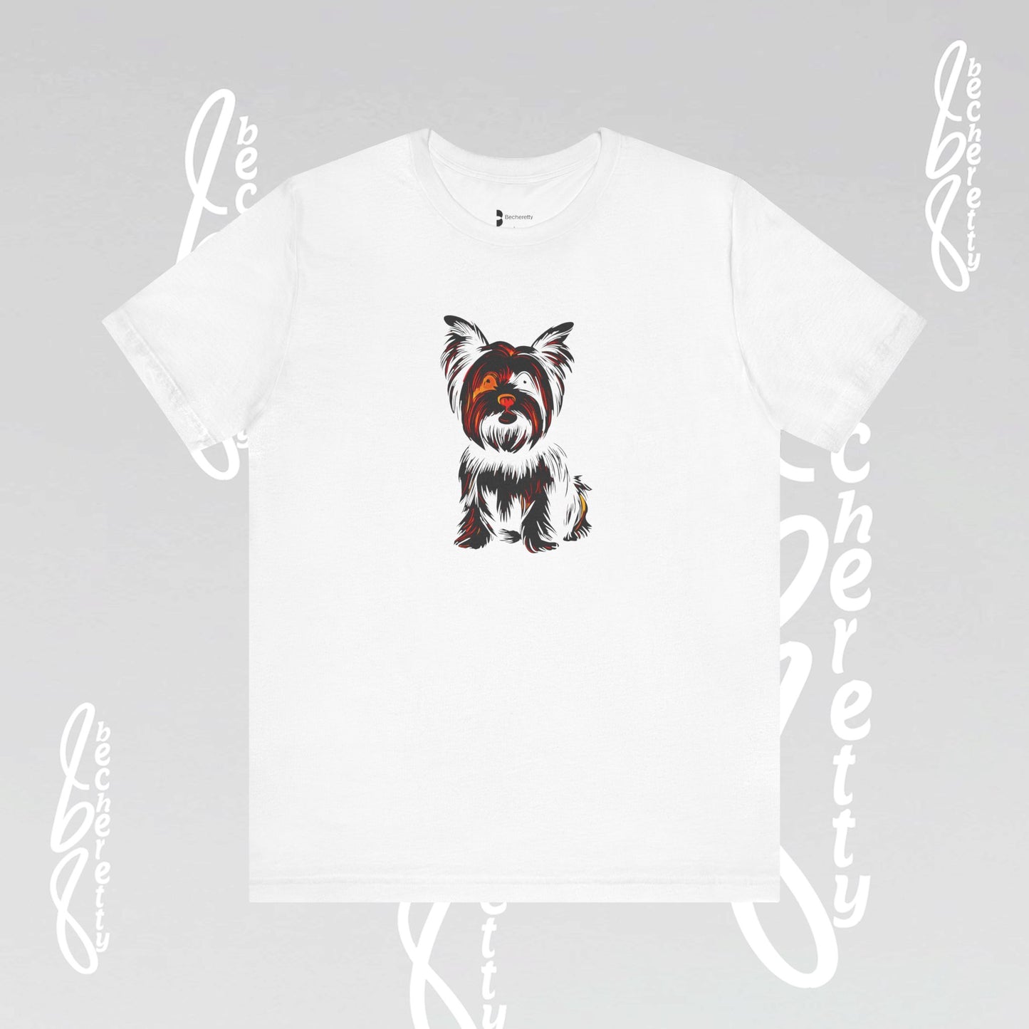 Yorkie T'Shirt - Art Graphic Becheretty - Perfect gift for Pets Lovers - Casual Wear