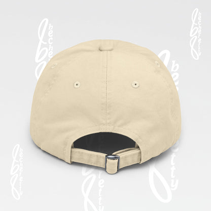 Smiley Watercolor Distressed Cap — Colorful Smile Face Dad Hat - Graphic Minimalist Becheretty