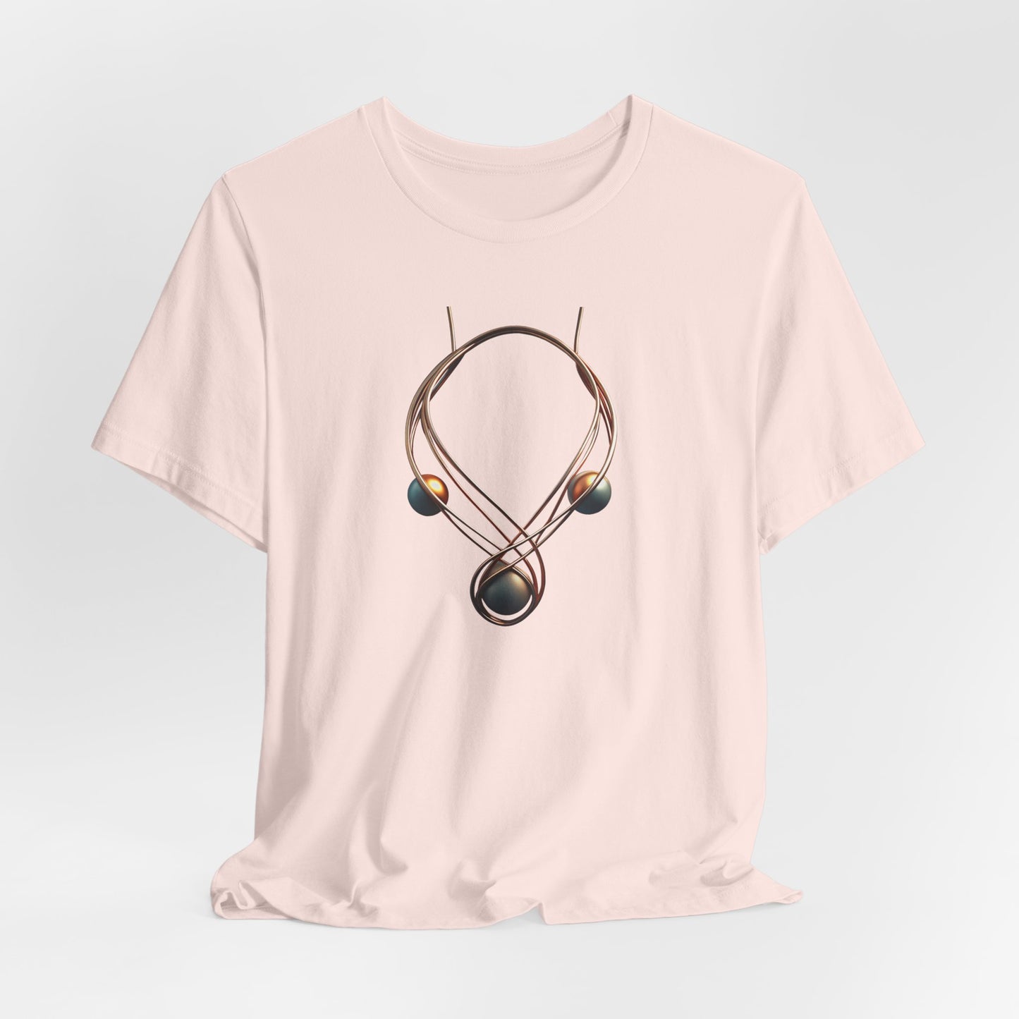 Art Graphic  Necklace "Mystic Orb" Minimalist Tee Becheretty - Wearable Art work - Unique design