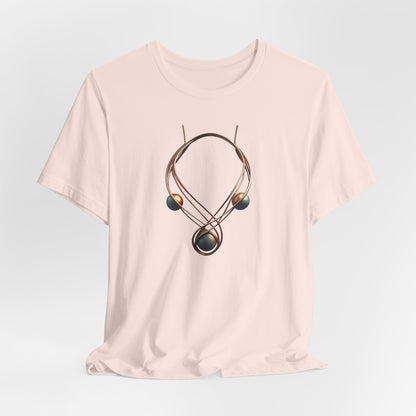 Art Graphic  Necklace "Mystic Orb" Minimalist Tee Becheretty - Wearable Art work - Unique design