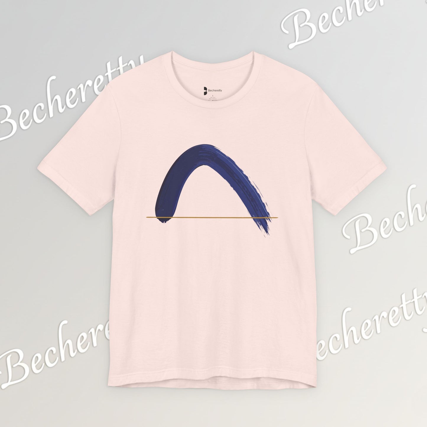 The Horizon Arc | Minimalist Brushstroke Tee - Art Graphic Becheretty - Exclusive series focused on clean, intentional art.