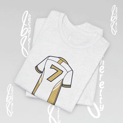 Soccer T-shirt - Number 7 - Unisex - Minimalist graphic Becheretty - Casual Wear - Team Spirit