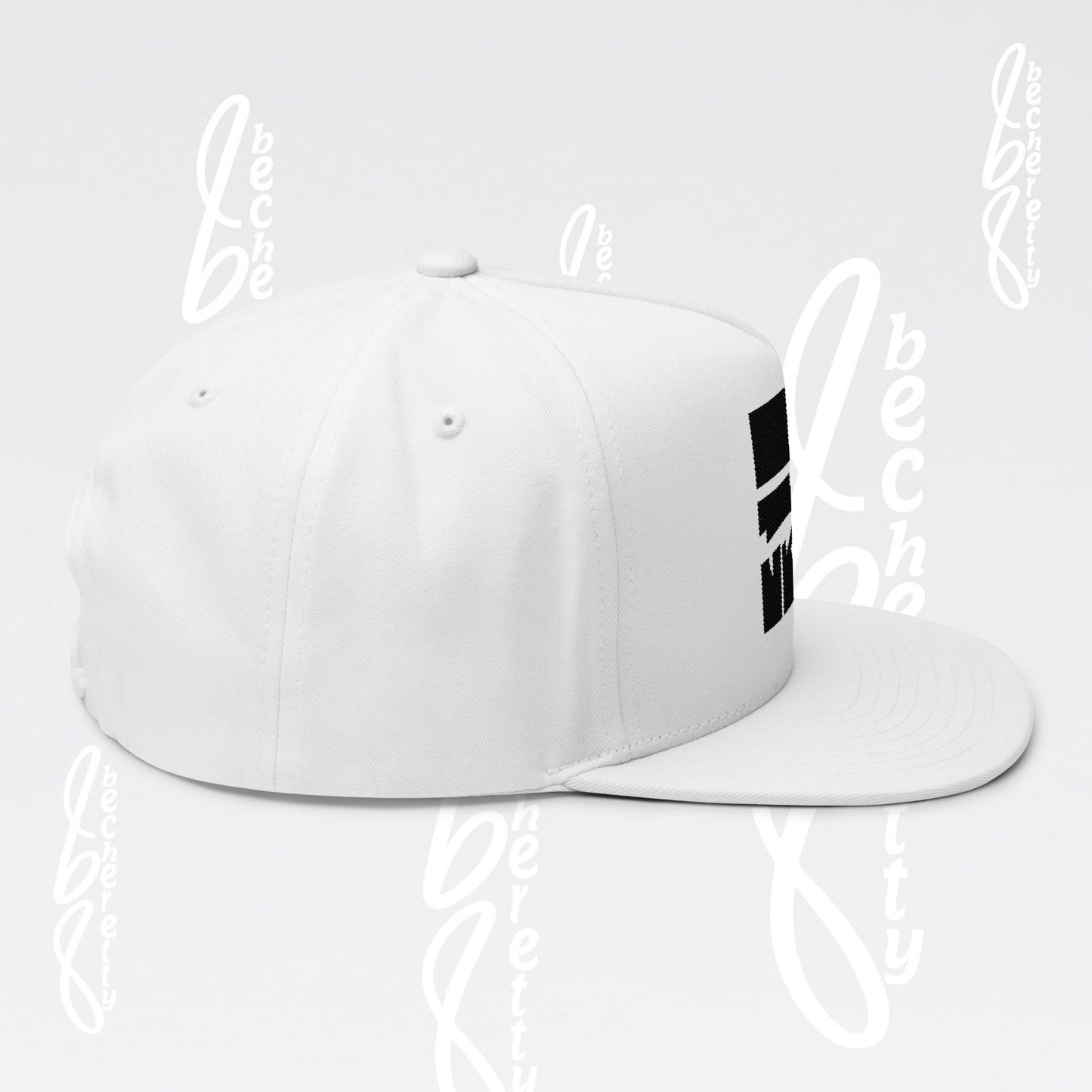 Baseball Cap - Art Graphic Becheretty - Stylish Embroidered Flat Bill Cap for Trendsetters