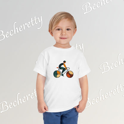 Toddler Short Sleeve T'Shirt - Abstract Colorful Bike - Graphic Becheretty - Playground & Casual wear