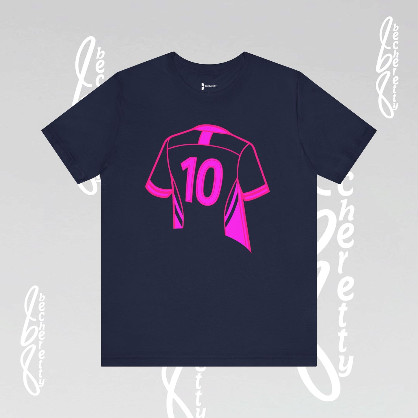 Number 10 Tee - Art Minimalist Graphic Becheretty - Game day - Casual wear - Perfect gift for sports fans.