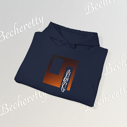 "The Horizon" Abstract Script Hoodie - Art Minimalist Becheretty - Everyday wear - Artistic & Cozy